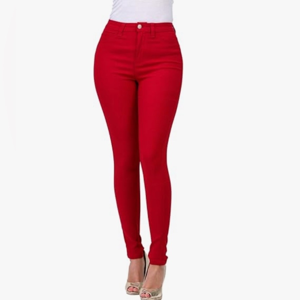 Joe Fresh Red Slim Corduroy Pants‎